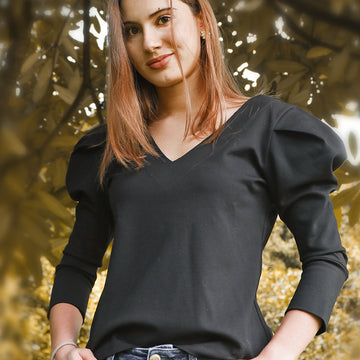Blusa cuello en V