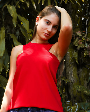 Blusa Cruzada Sin Mangas